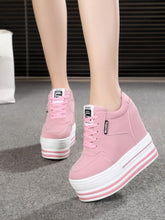 Chaussures Élévatrices 12 cm à Lacets pour Femmes